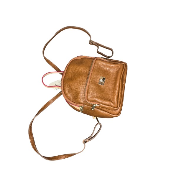 Borse In Pelle Brown Backpack Genuine Leather Made In Italy, NWT main image 14